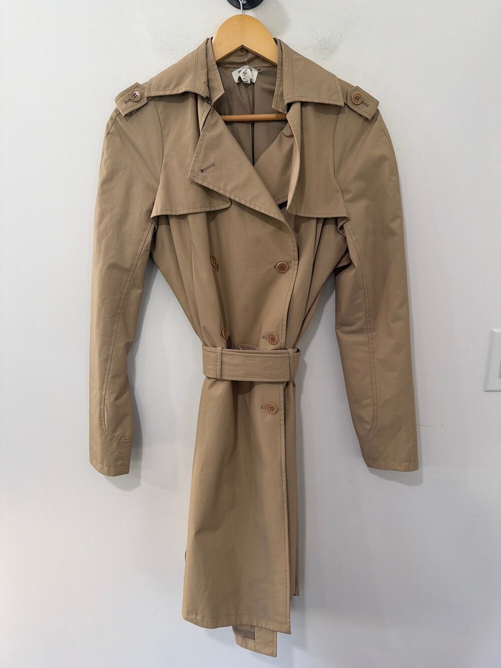 Helmut Lang Belted Lined Trench Coat Size M